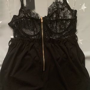 Fashion Nova,1X,Black Lace Romper